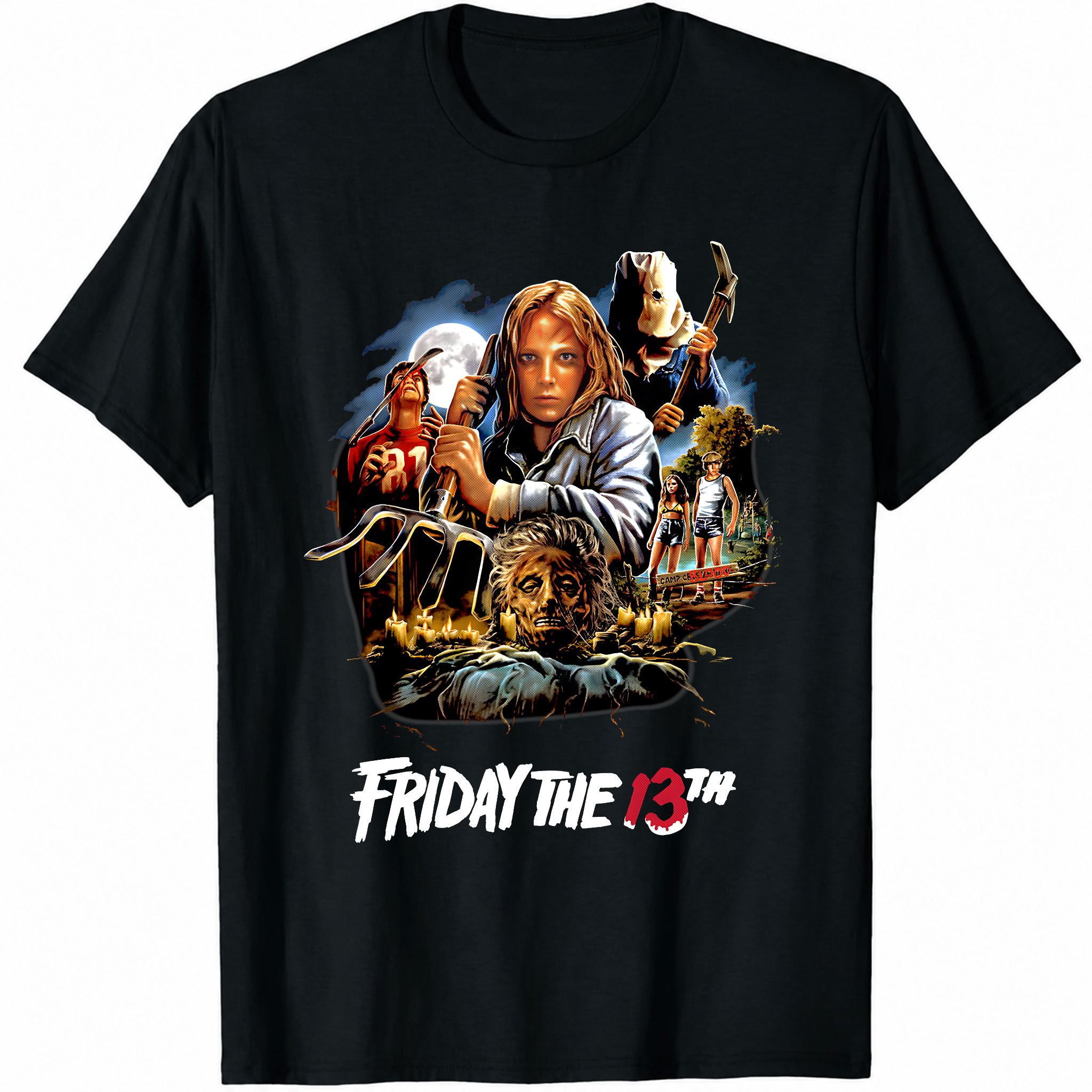 Friday The 13th Movie Horror T-Shirt Black S-3XL-TH82006