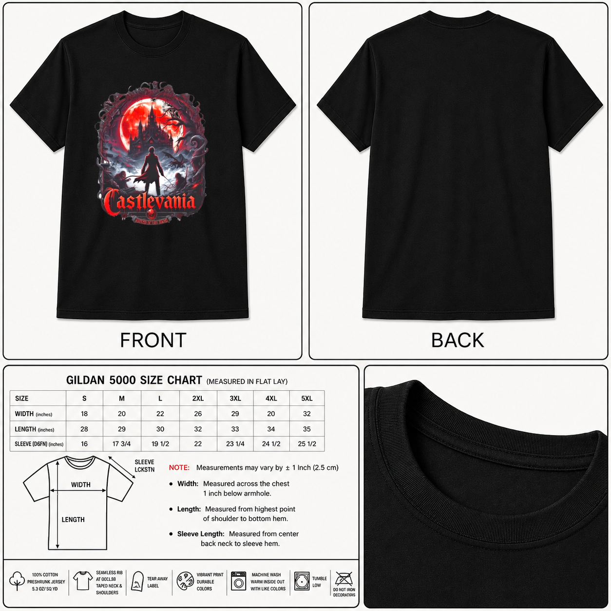 Castlevania Retro Vampire Hunter Gaming Tee Unisex Softstyle Shirt, Gamer
