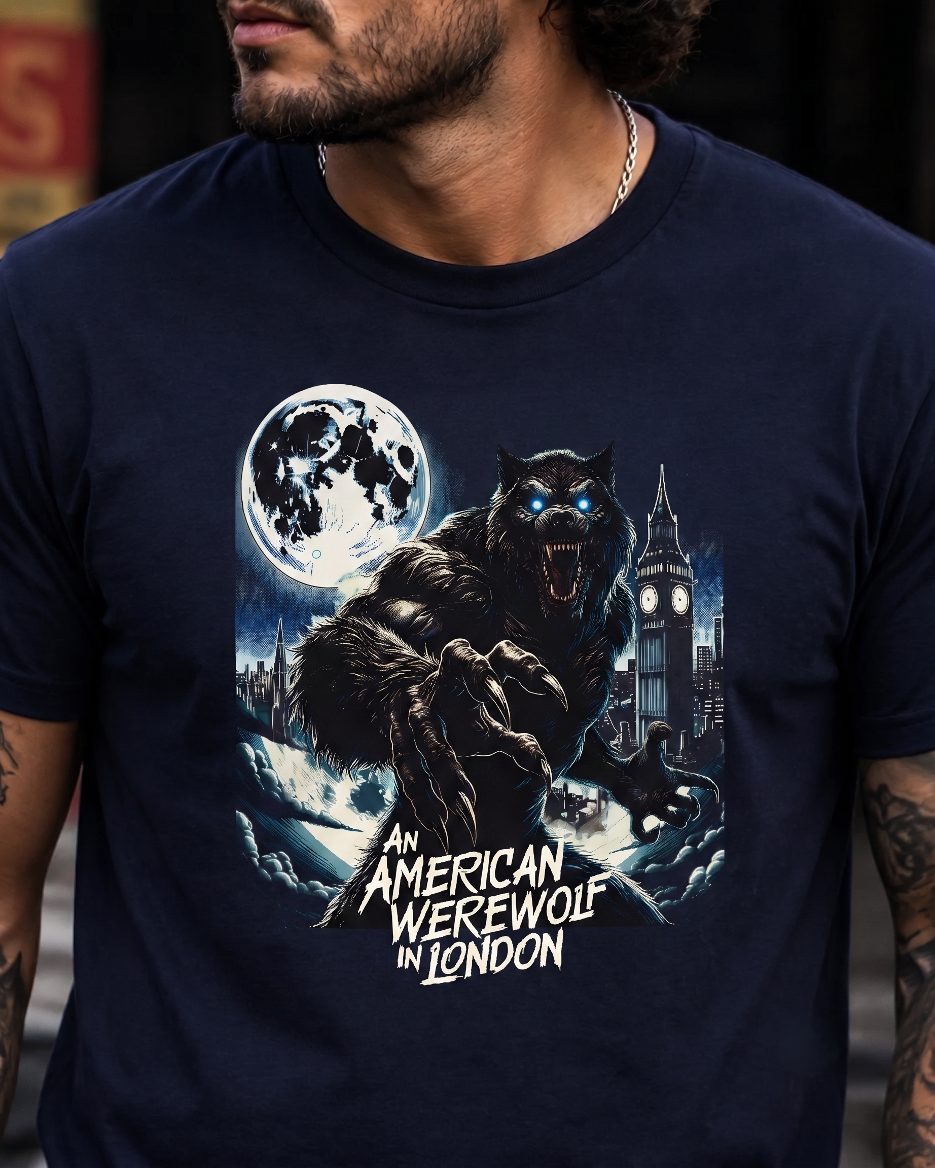 An American Werewolf In London T Shirt - 80's Horror Classic Retro Tee - New-TH82086