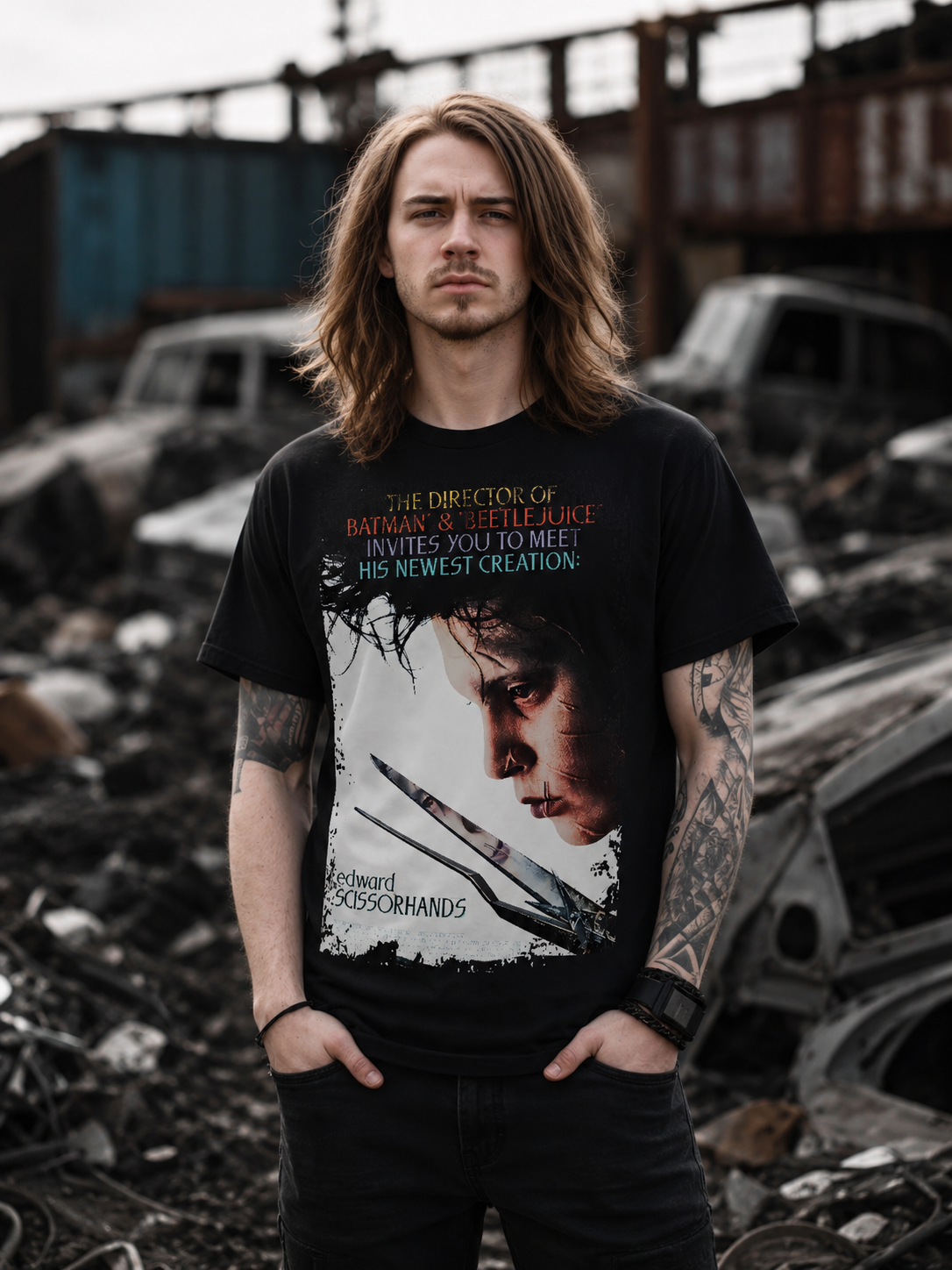 Edward Scissorhands - Movie Poster Inspired Unisex Black Shirt