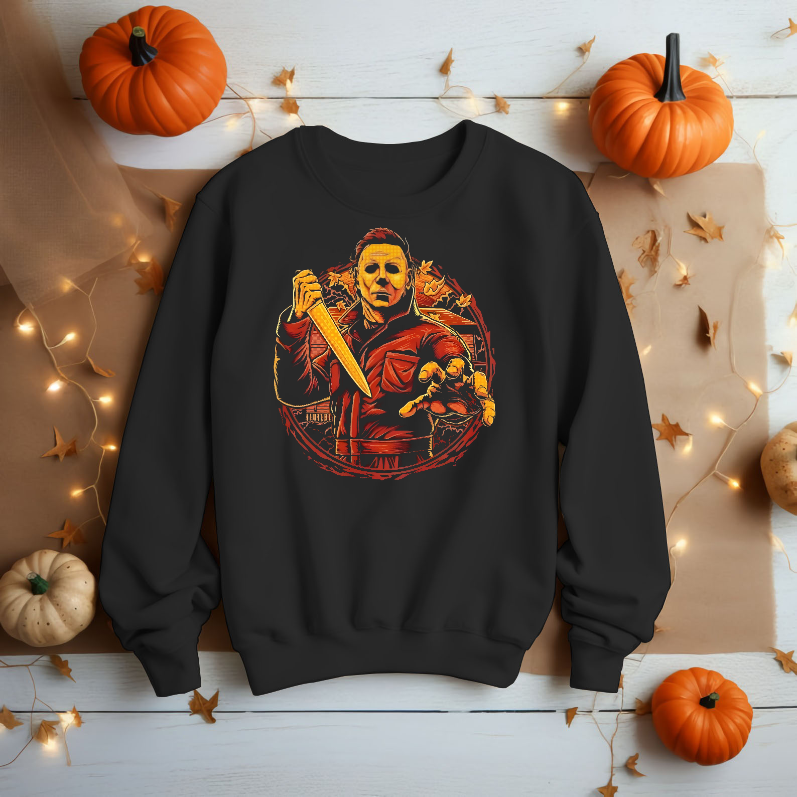 Michael Myers Horror Movie T-Shirt Black S-3XL Halloween-TH81997
