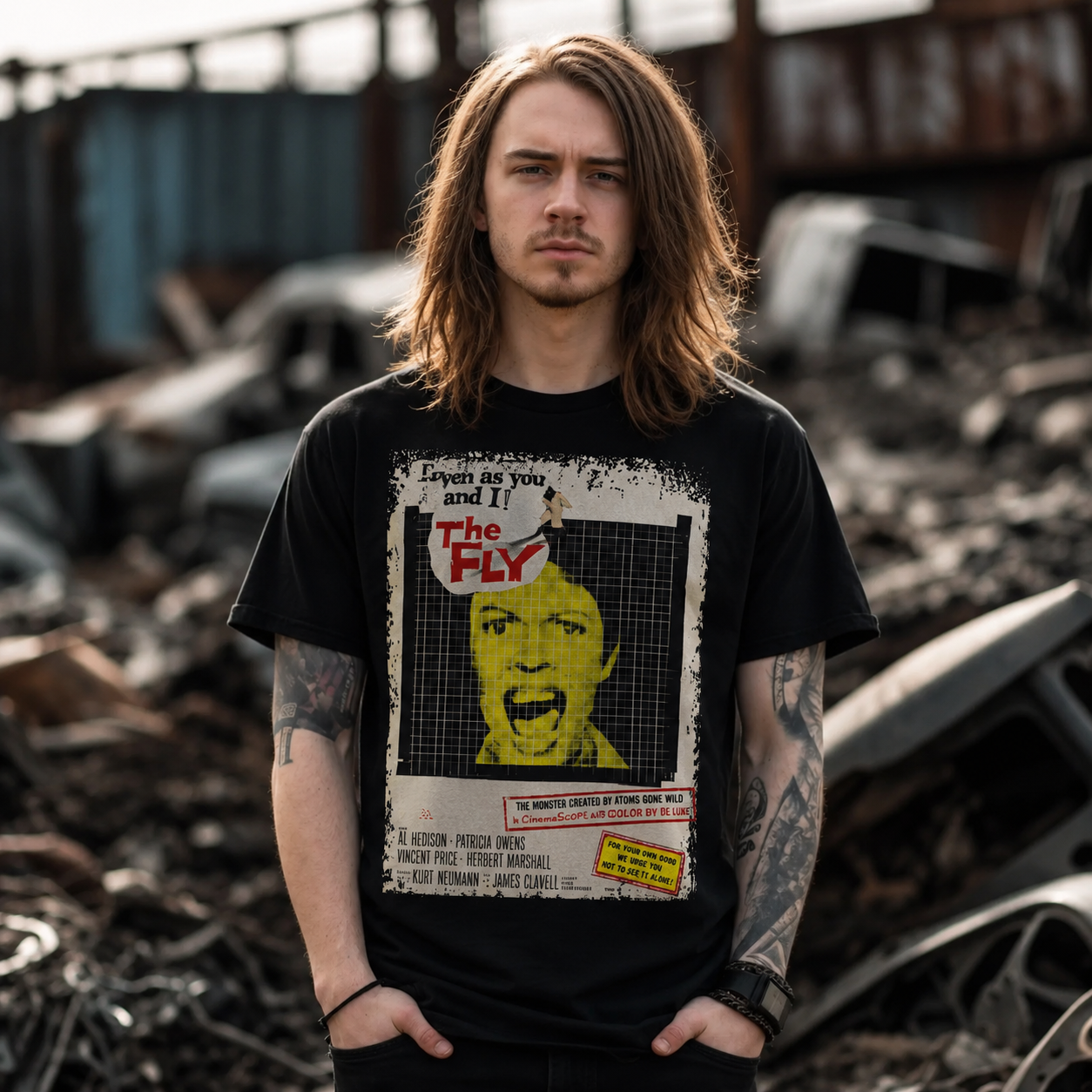 The Fly (1958) -Movie Poster inspired Unisex Black Shirt