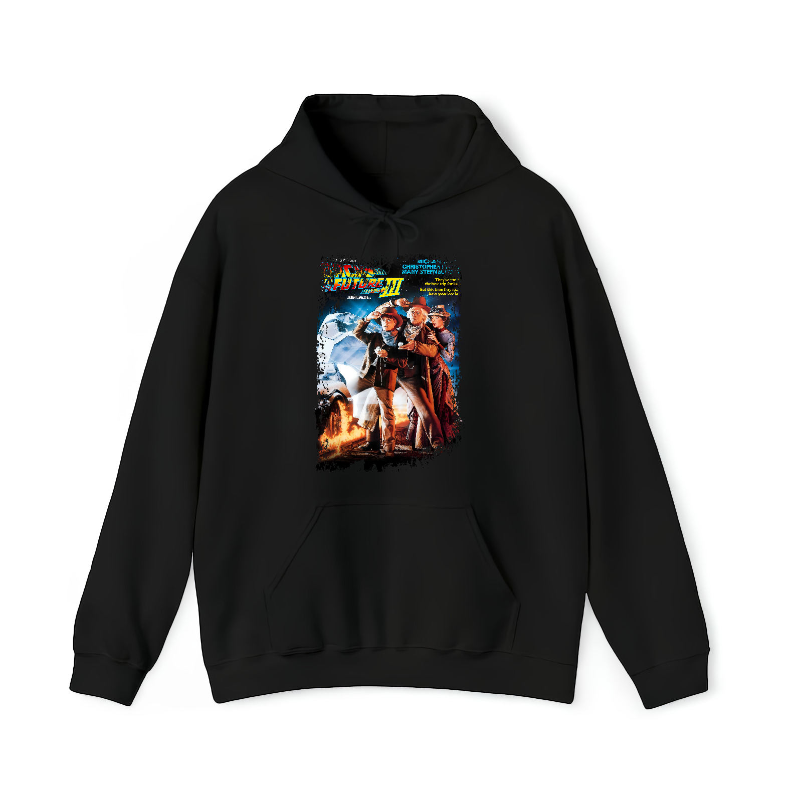 Back To The Future Part III - Movie Poster Inspired Unisex Black Shirt