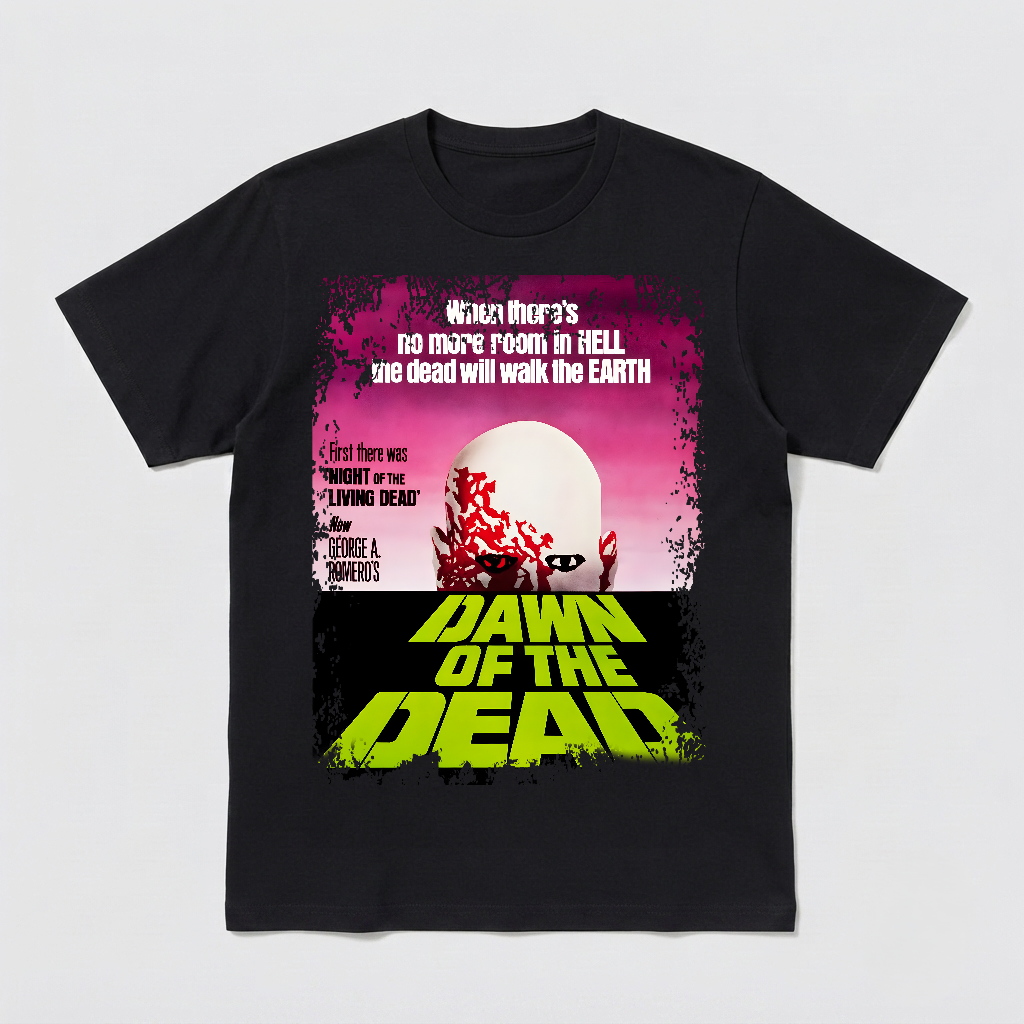 Dawn of the Dead - Movie Poster Inspired Unisex Black T-Shirt - HQ