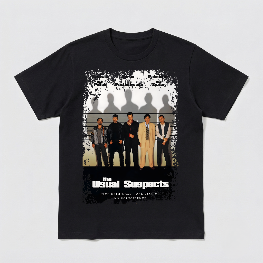The Usual Suspects - Movie Poster Inspired Unisex Black T-Shirt - HQ