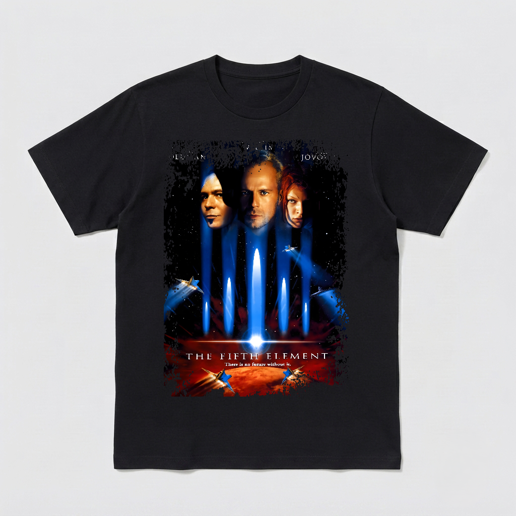 The Fifth Element - Movie Poster Inspired Unisex Black Shirt