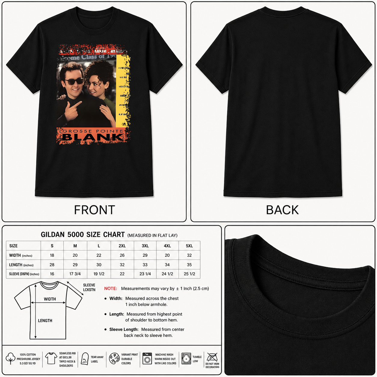 Grosse Pointe Blank - Movie Poster Inspired Unisex Black Shirt