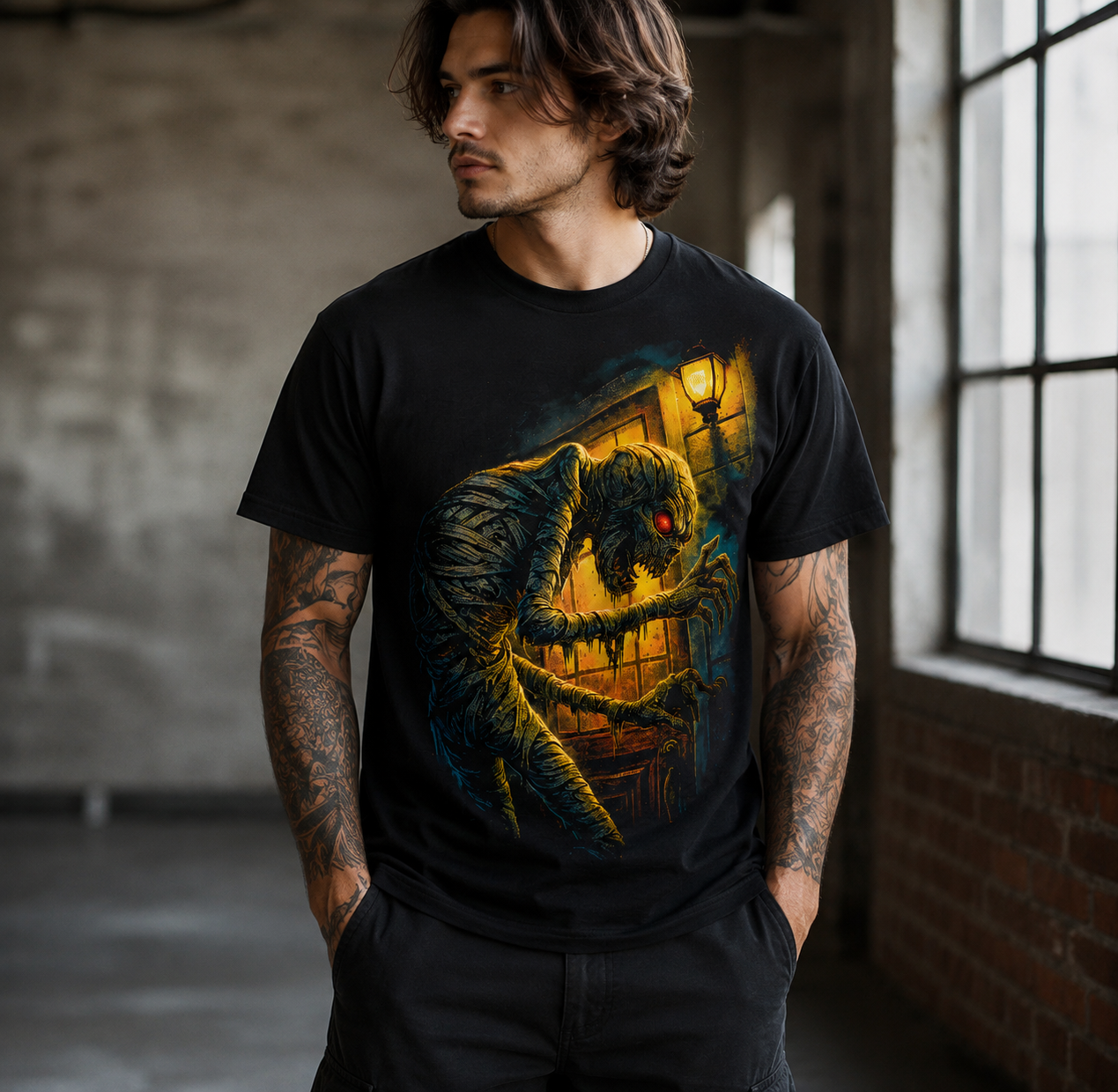 Inspired by The Mummy –Undead Bandaged Monster Horror Art Unisex Shirt