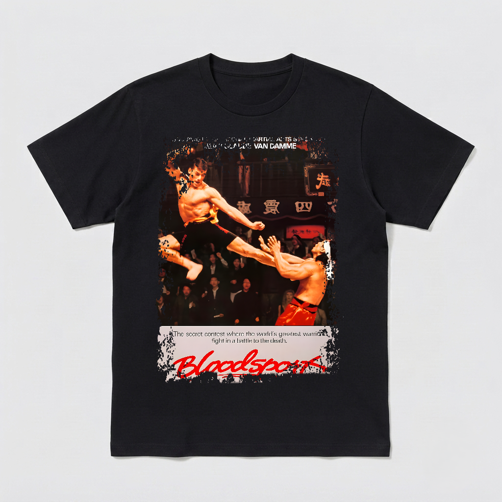 Bloodsport - Movie Poster Inspired Unisex Black T-Shirt - HQ