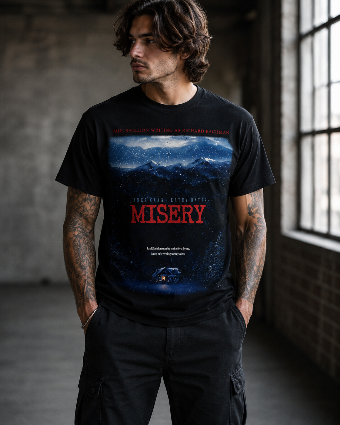 Misery - Movie Poster Inspired Unisex Black Shirt