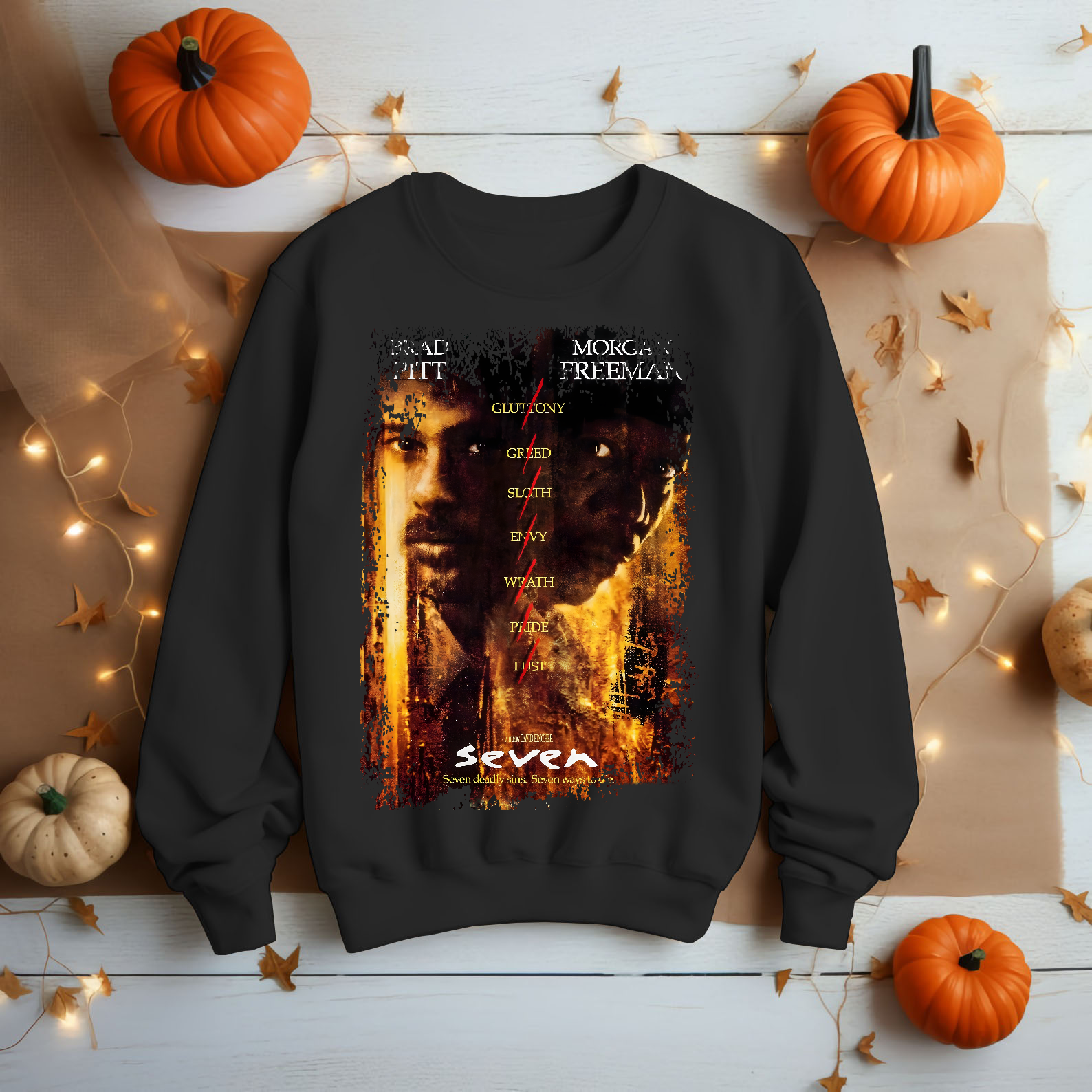 Seven - Movie Poster Inspired Unisex Black Shirt