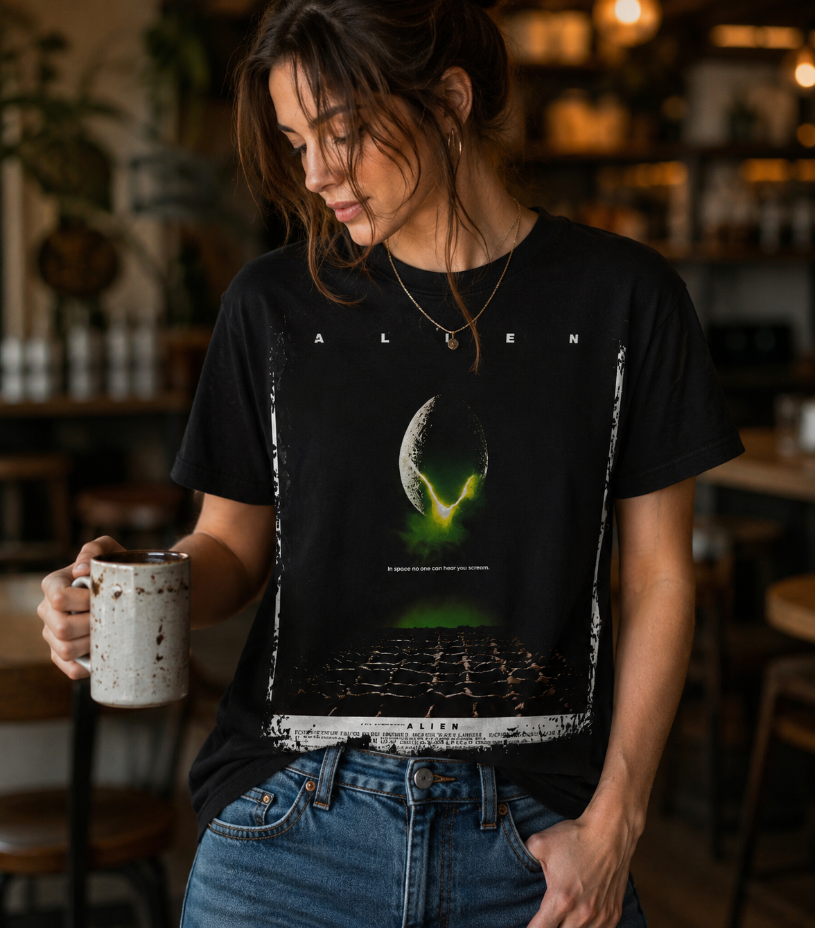 Alien - Movie Poster Inspired Unisex Black Shirt