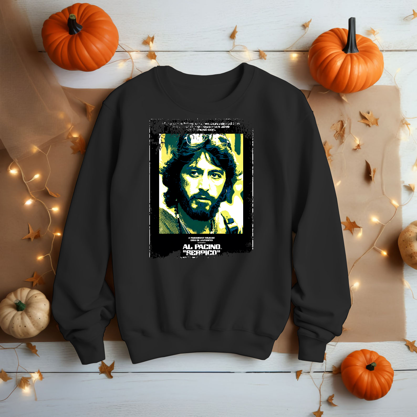 Serpico - Movie Poster Inspired Unisex Black Shirt