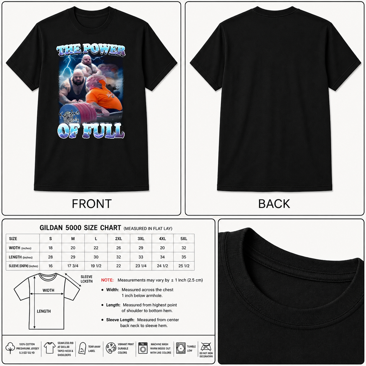 The Power of Full Funny Kyriakos Grizzly Dank Meme Tee Shirt Gift for Woman and Man, Gym Bro Gifts, Unhinged Shirt, Pump Cover Tshirt, Gifts