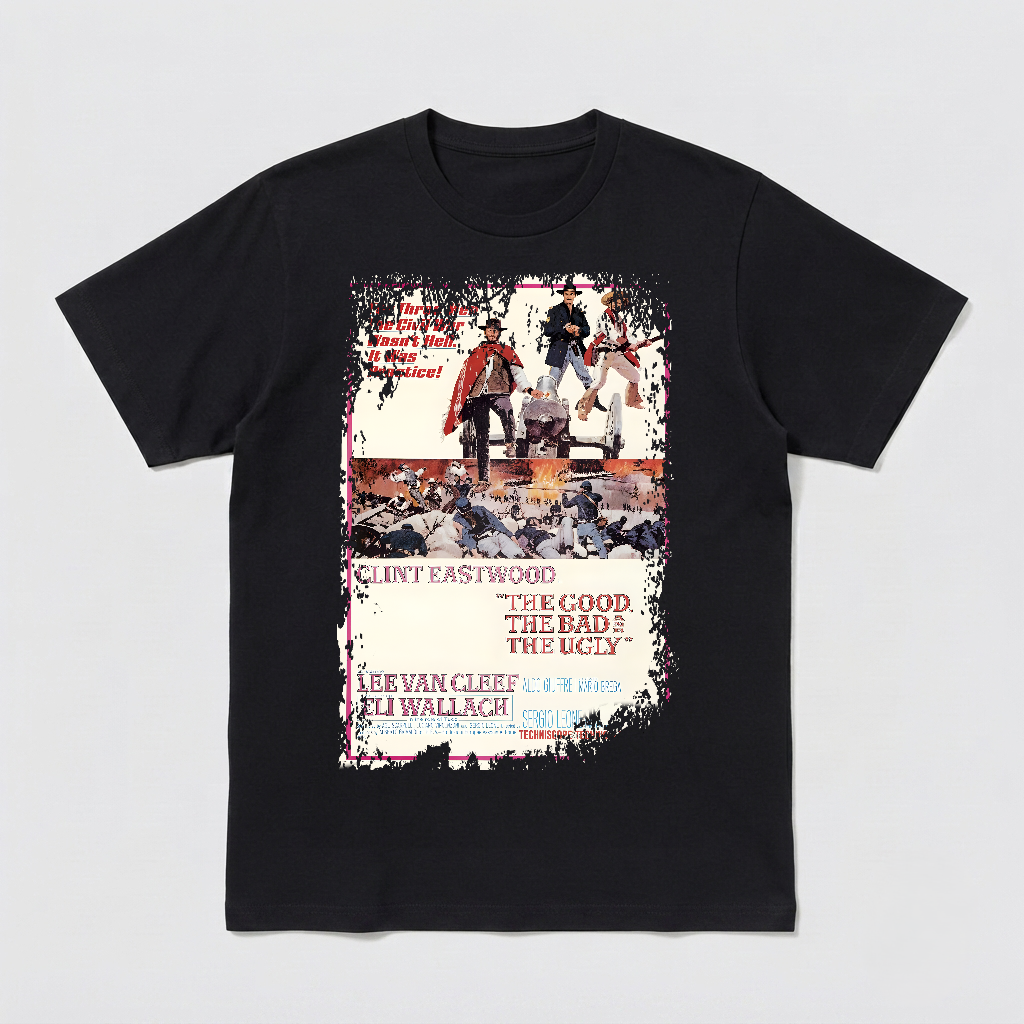 The Good, The Bad & The Ugly - Western Movie Poster inspired Unisex Black Shirt