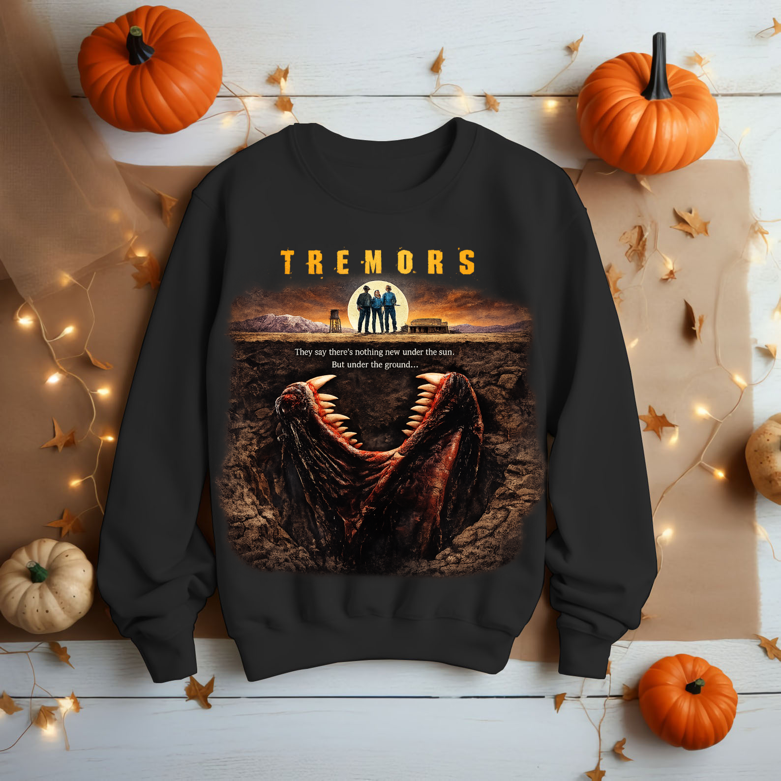 Tremors Shirt Movie Poster Unisex 90s Horror Retro Vintage Classic - HQ