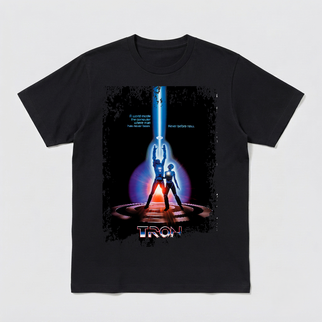 Tron - Movie Poster inspired Unisex Black Shirt - HQ