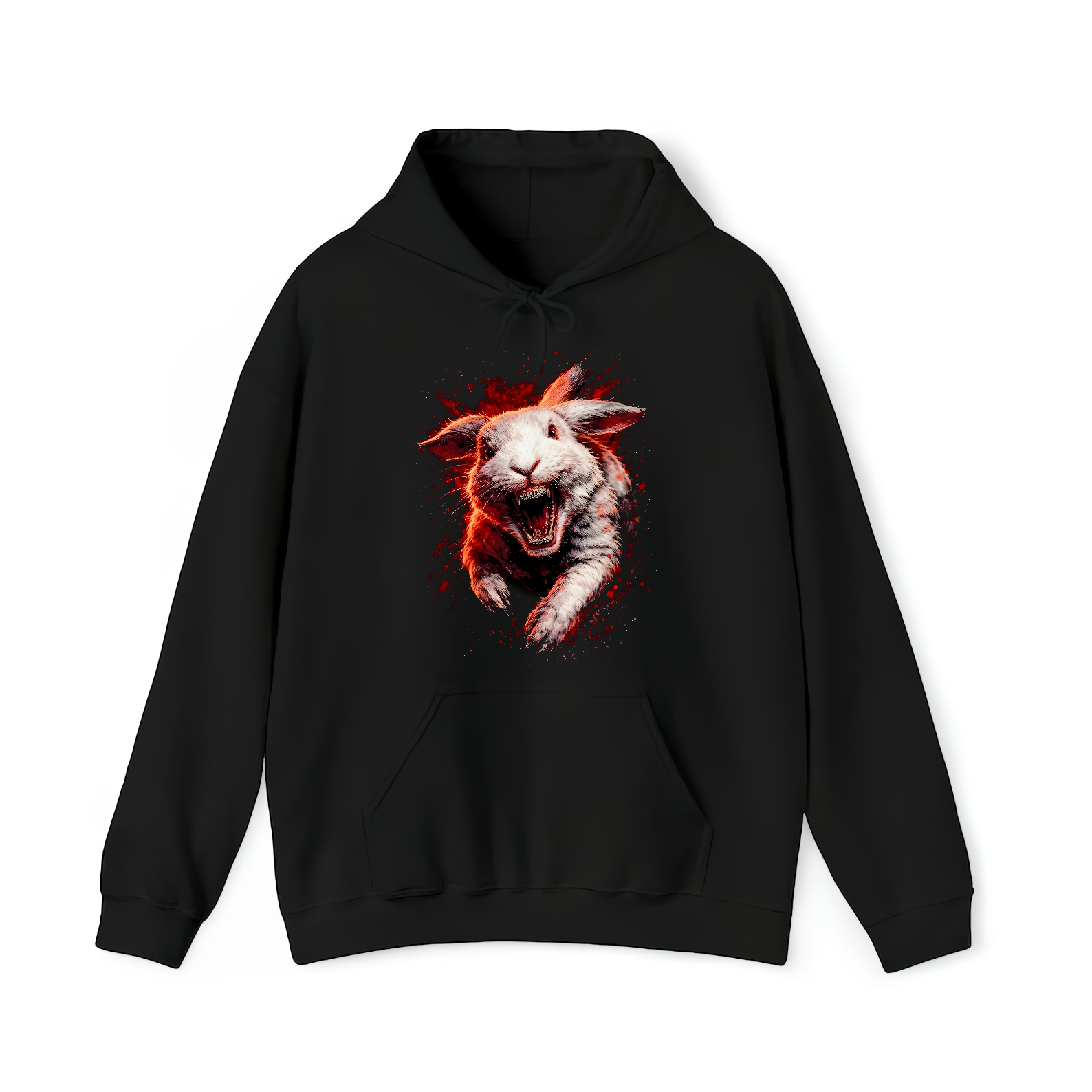 Evil Horror Bunny Fangs Vampire Rabbit Unisex Black Shirt