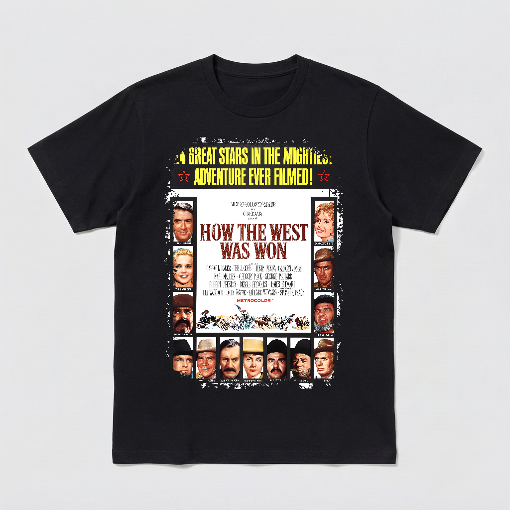 How the West Was Won - Western Movie Poster inspired Unisex Black Shirt