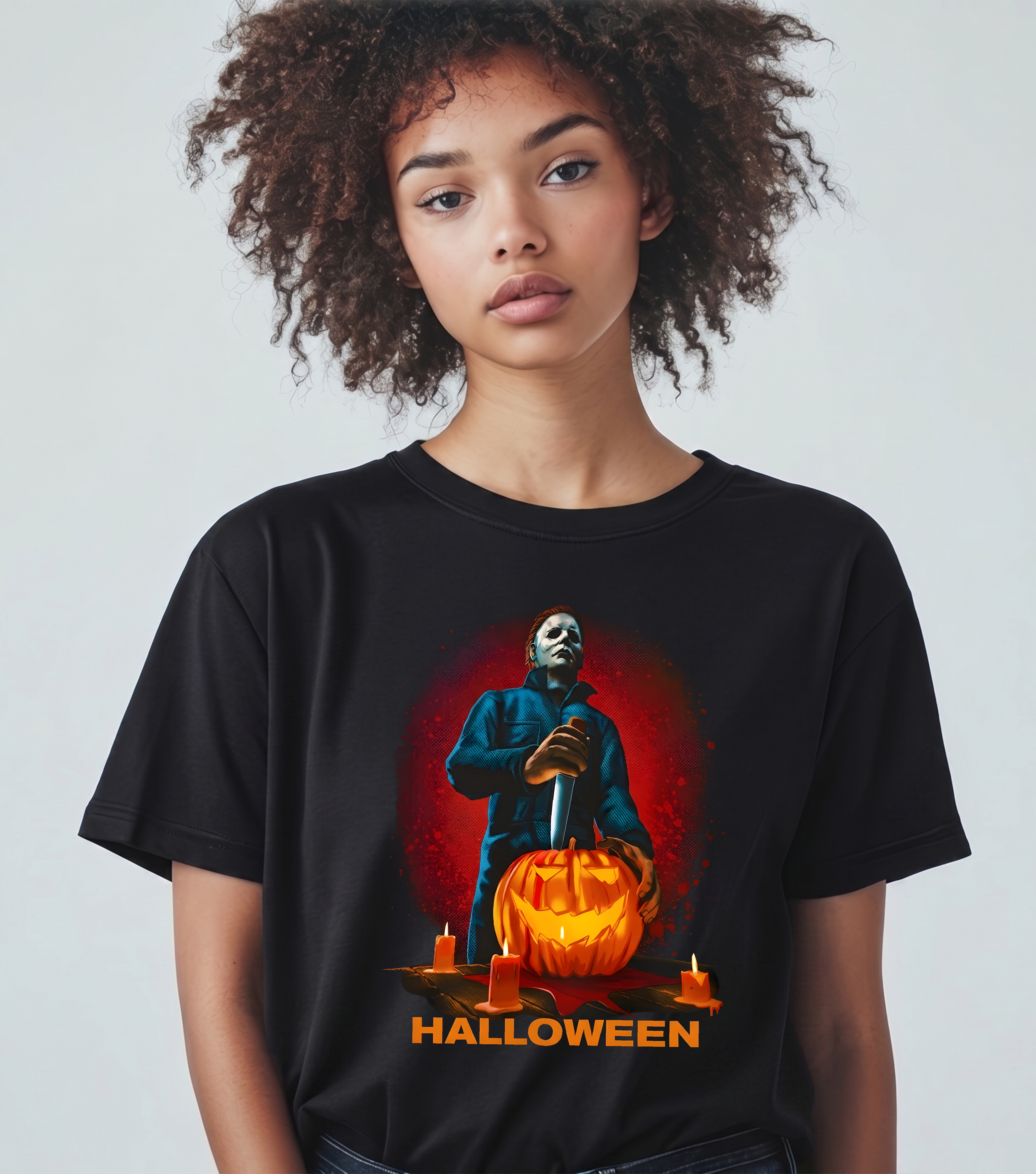 Michael Myers Halloween Horror Movie T-Shirt Black S-3XL-TH81998