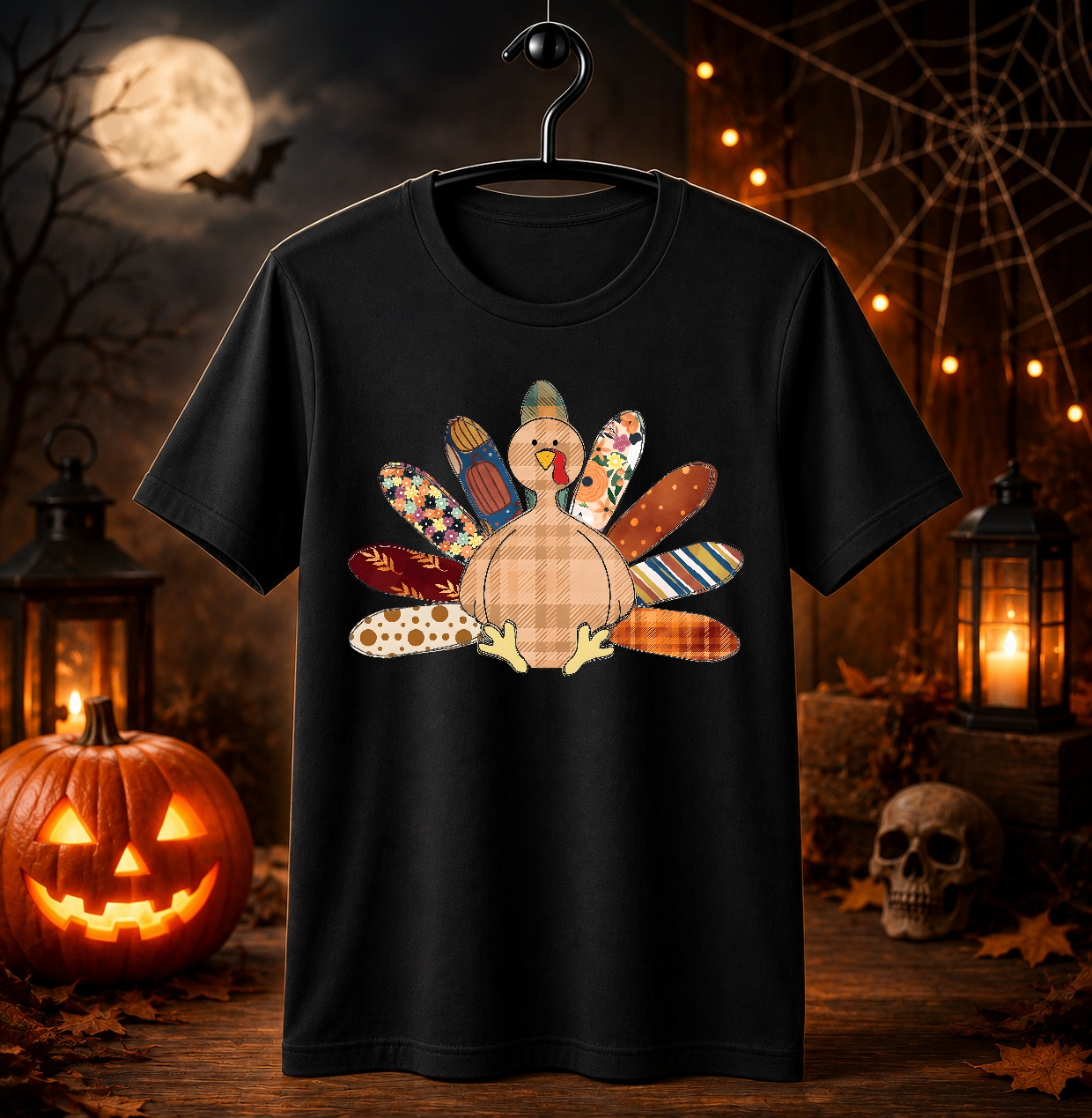 Patchwork Turkey Shirt, Thanksgiving Turkey Shirt, Thanksgiving Shirt, Gift For Thanksgiving, Cute Turkey Shirt