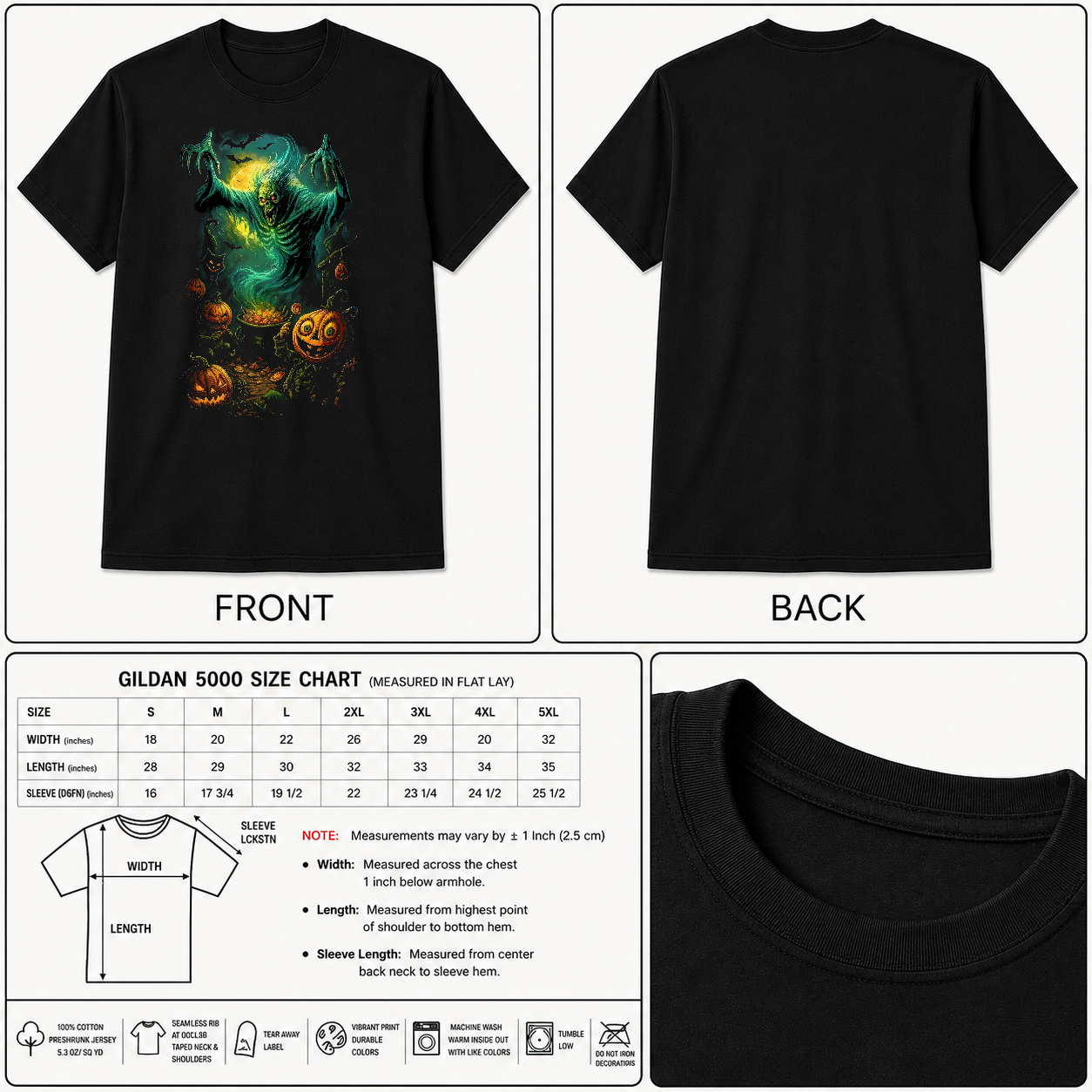 Inspired by Classic Halloween Horror –Candy Cauldron Ghost Wraith Shirt
