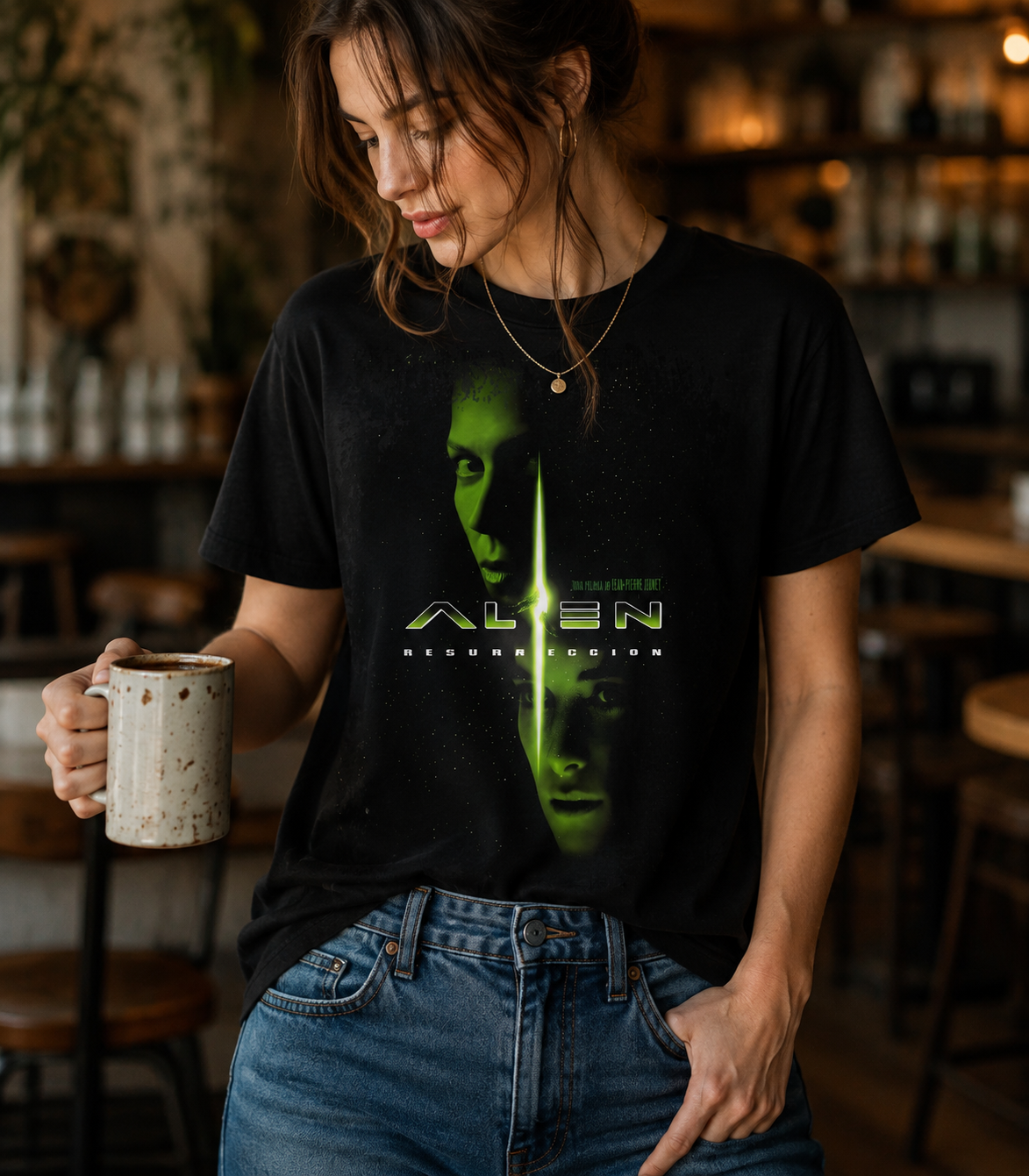 Alien Resurrection - Movie Poster Inspired Unisex Black Shirt
