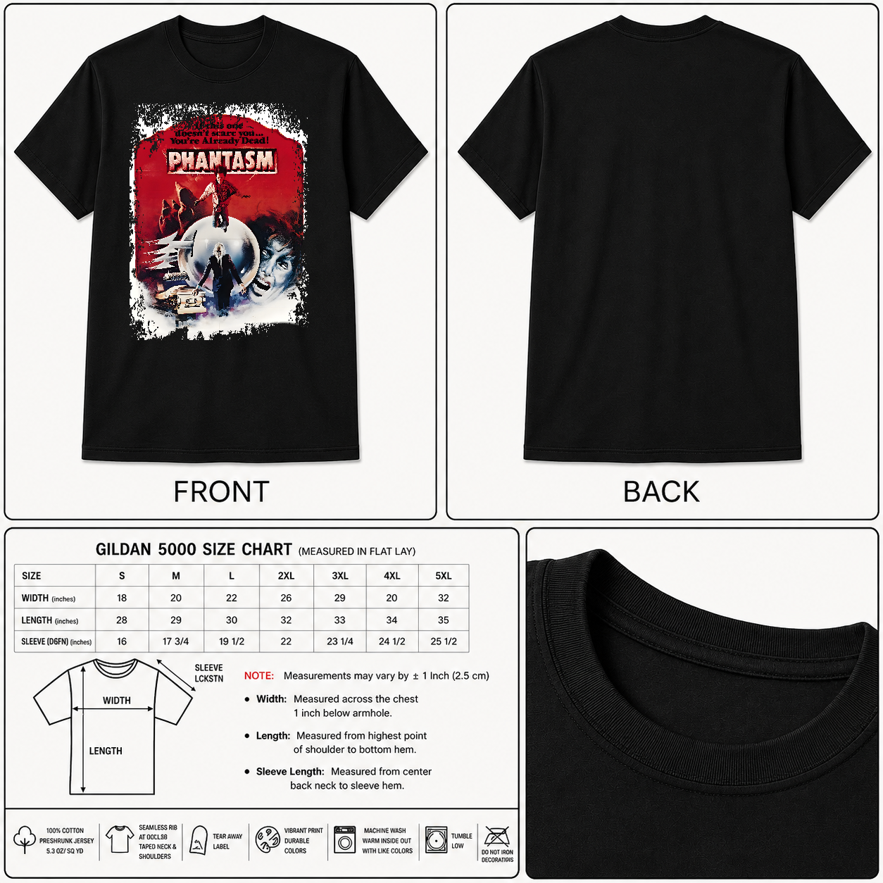 Phantasm - Movie Poster Inspired Unisex Black Shirt