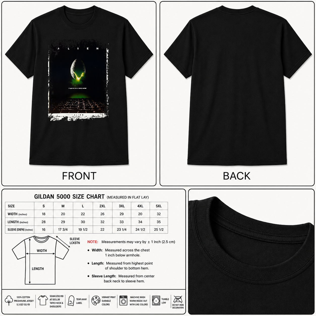 Alien - Movie Poster Inspired Unisex Black Shirt