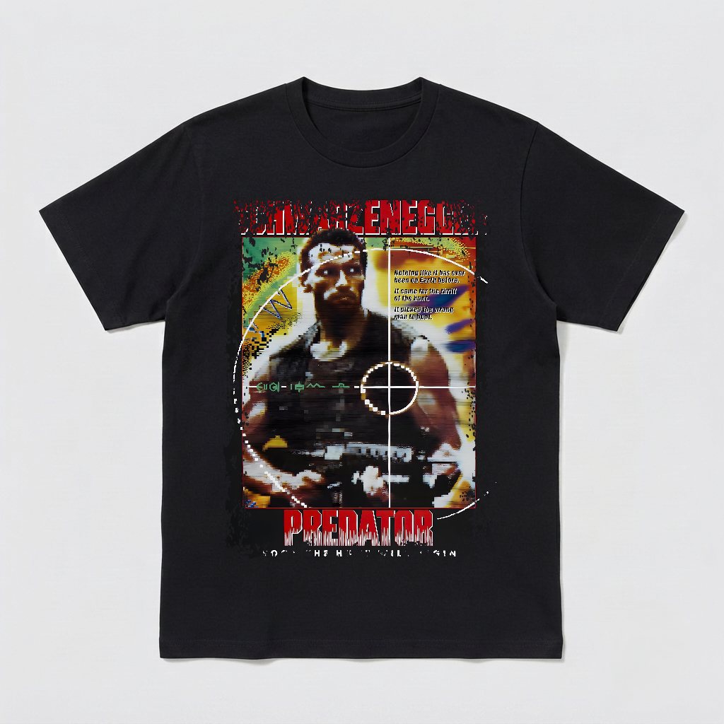 Predator - Movie Poster Inspired Unisex Black Shirt - HQ
