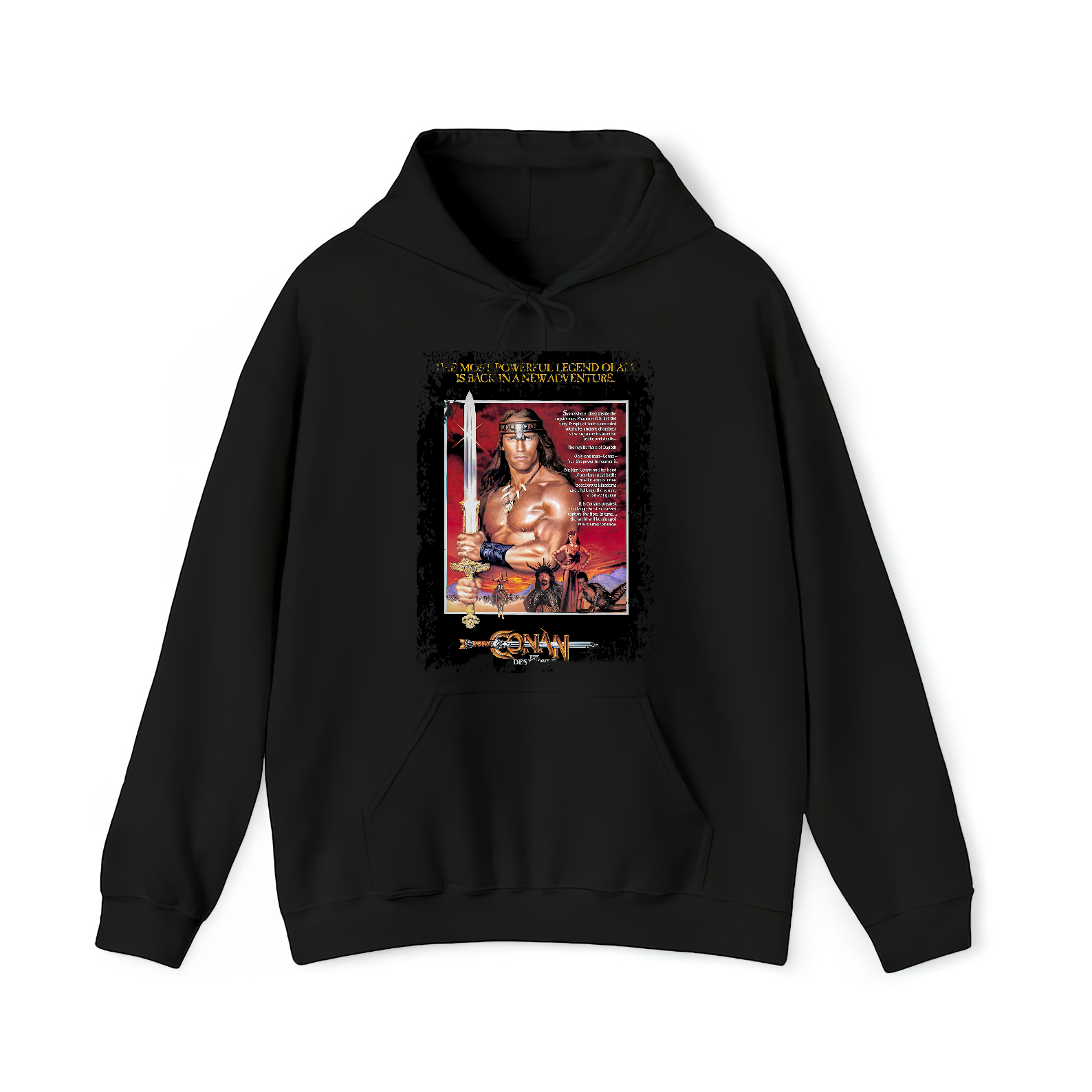 Conan The Destroyer - Movie Poster Inspired Unisex Black T-Shirt - HQ