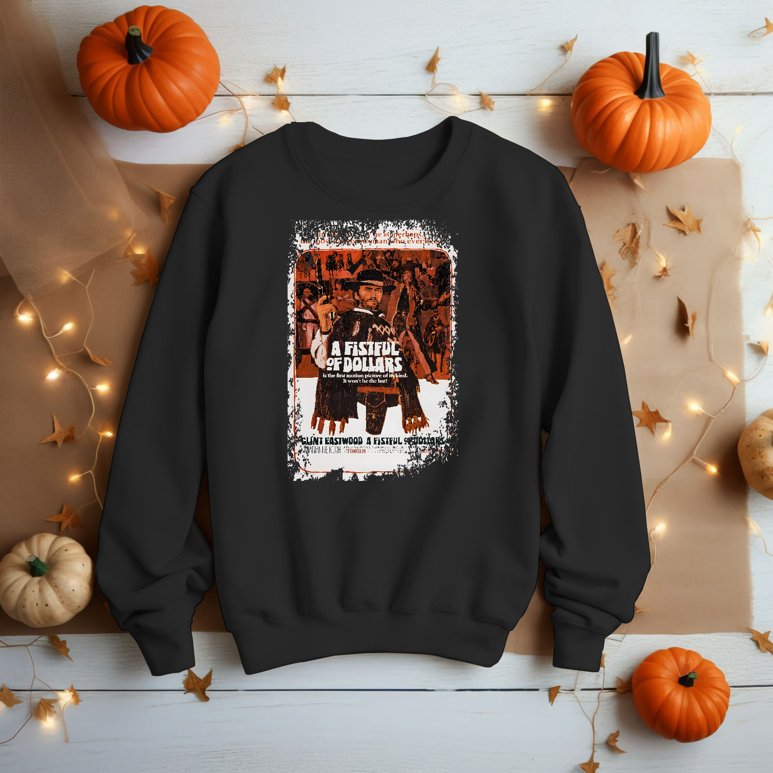 A Fistful of Dollars - Western Movie Poster Inspired Unisex Black Shirt