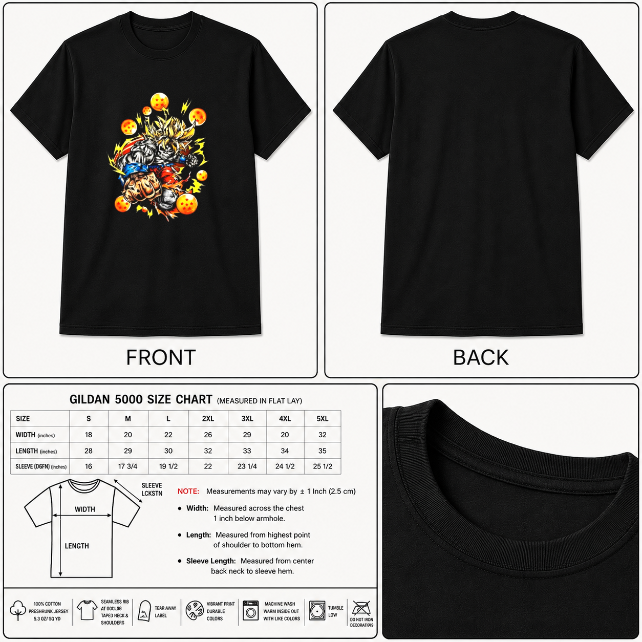 Vintage Anime Warrior Skull Graphic Tee Black Shirt