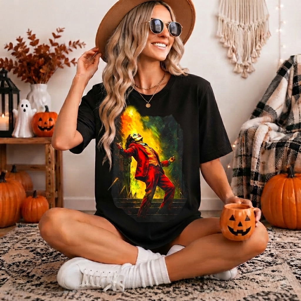 Joker Movie Shirt Joaquin Phoenix Inspired Clown Villain Chaos Tee