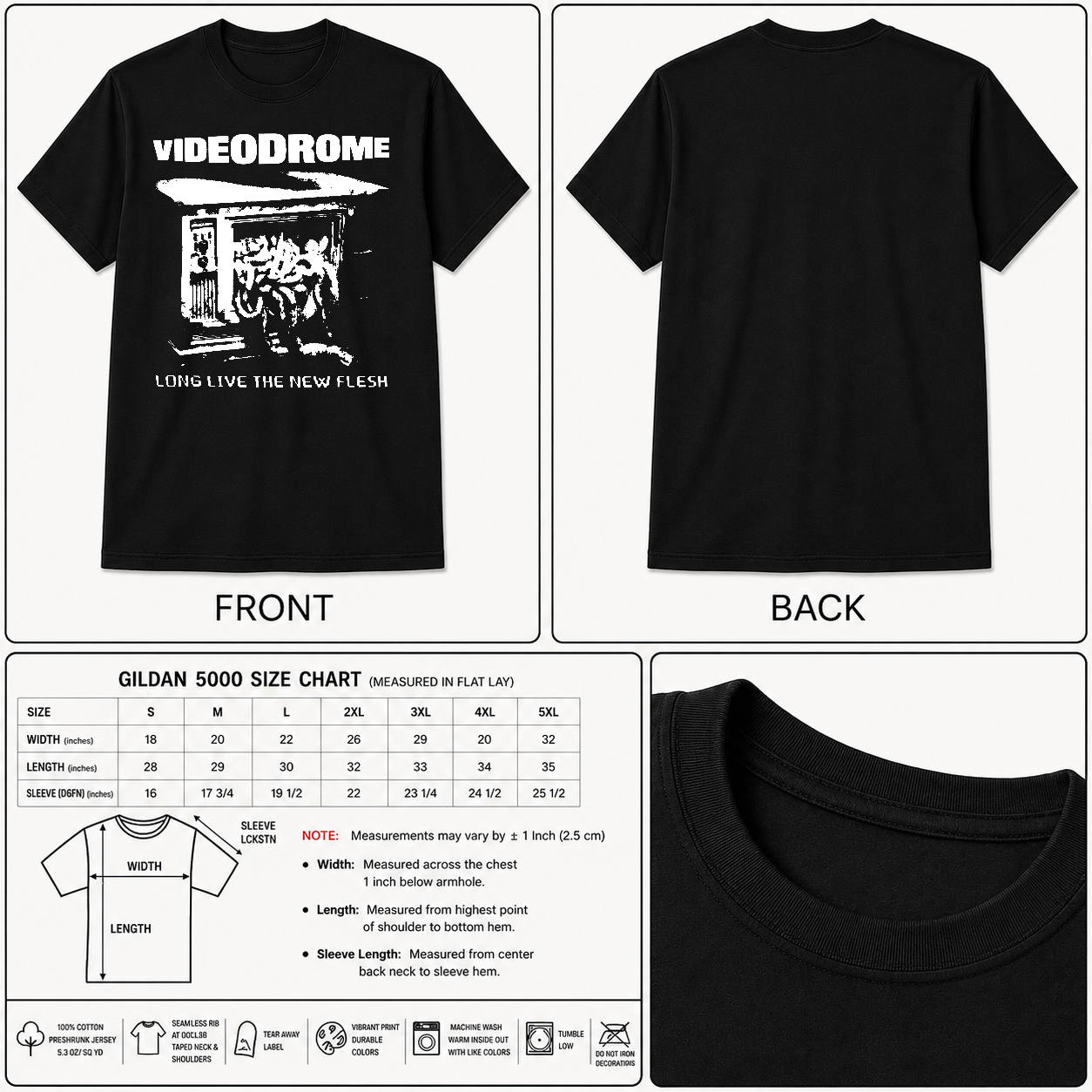 Videodrome Shirt 1983 David Cronenberg Debbie Harry James Woods Sci-Fi Horror
