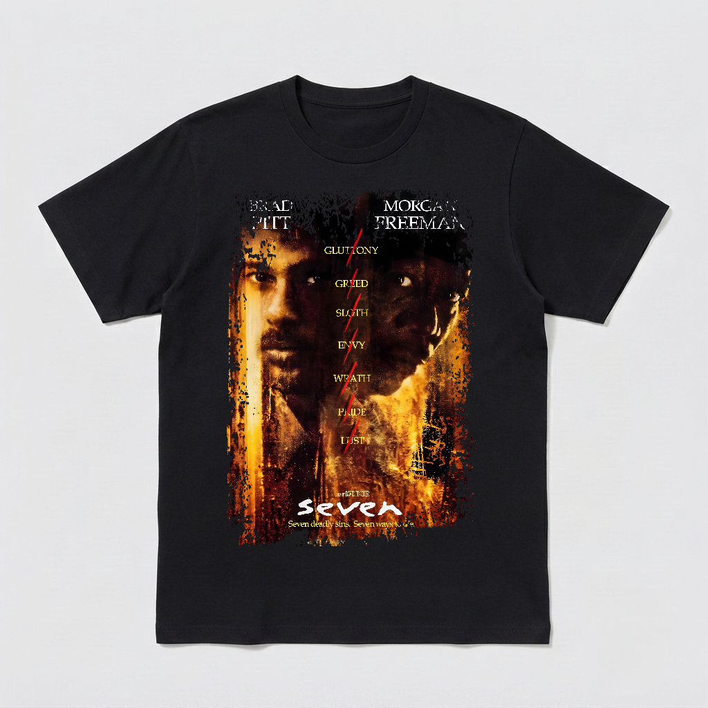 Seven - Movie Poster Inspired Unisex Black Shirt