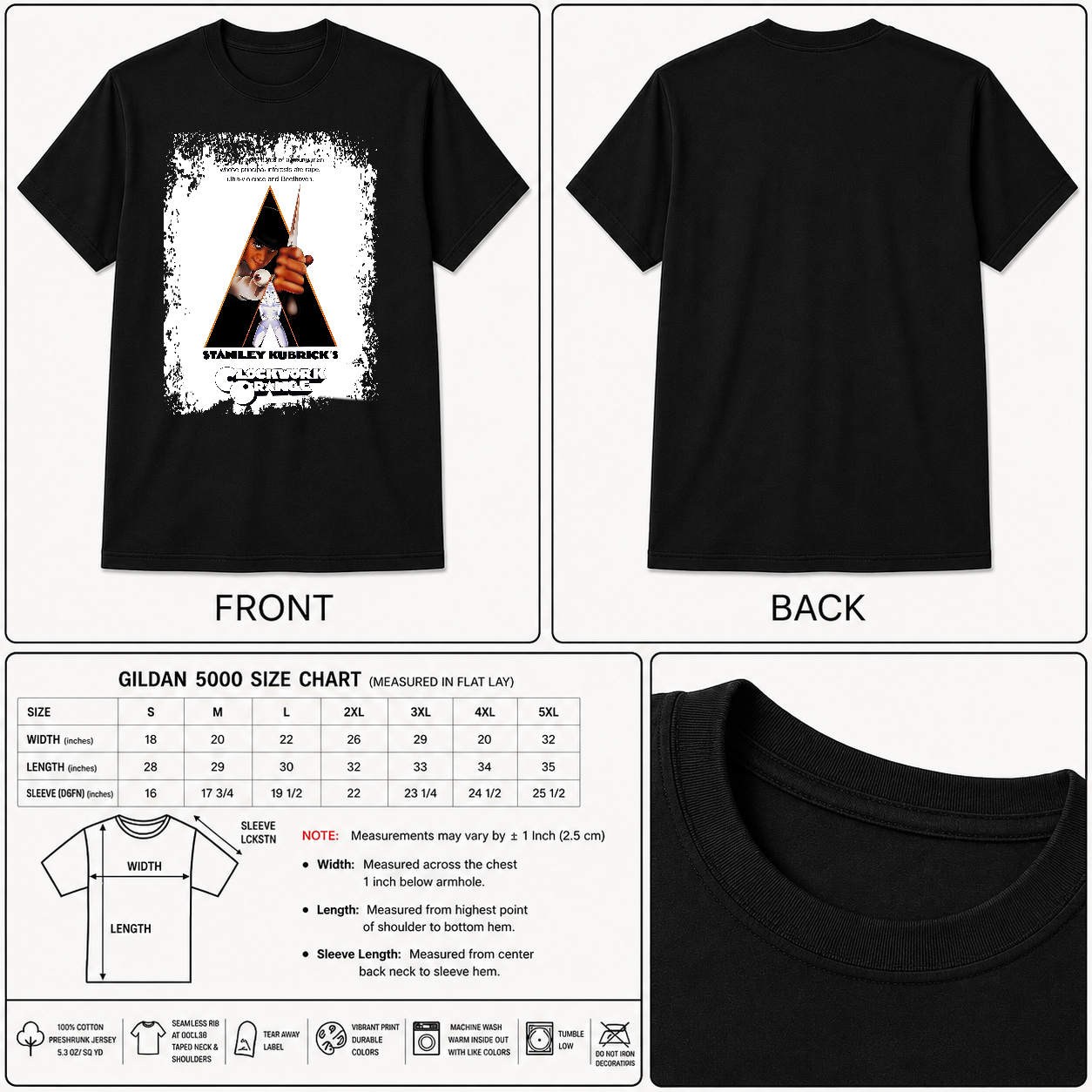 A Clockwork Orange - Movie Poster Inspired Unisex Black Shirt