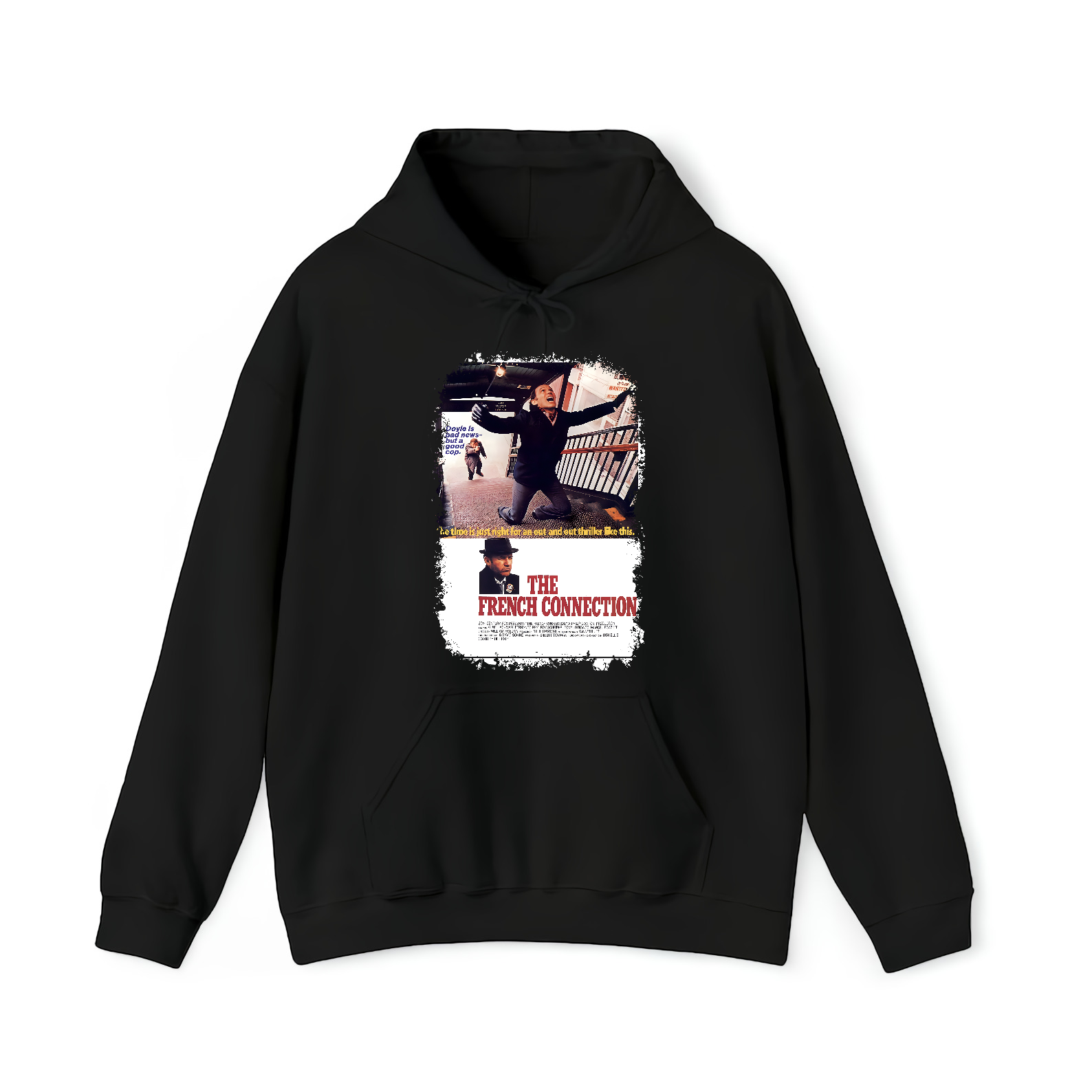 The French Connection - Movie Poster Inspired Unisex Black Shirt