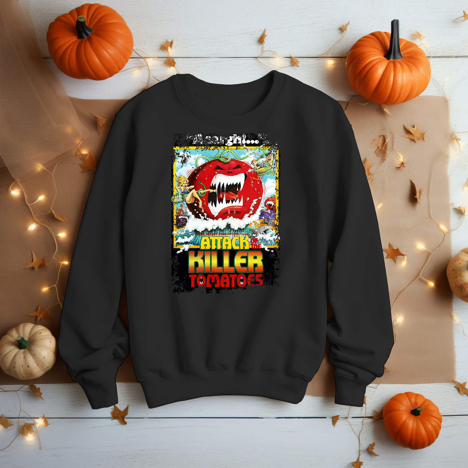 Attack of the Killer Tomatoes - Movie Poster Inspired Unisex Black Shirt