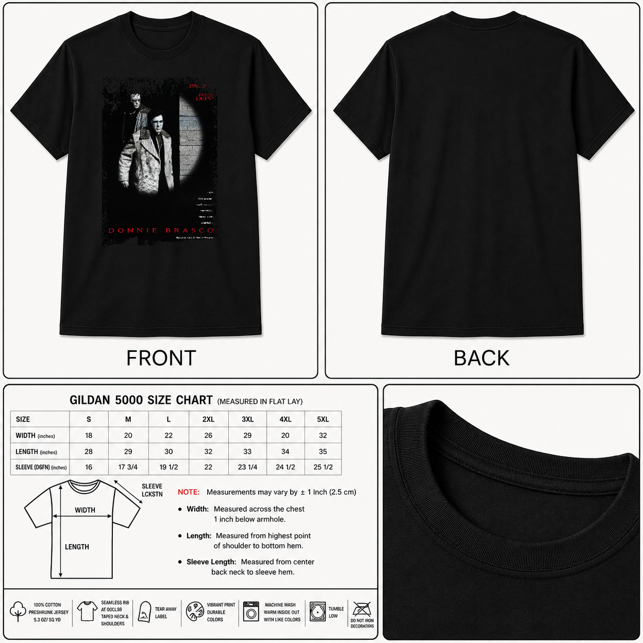 Donnie Brasco - Movie Poster Inspired Unisex Black Shirt