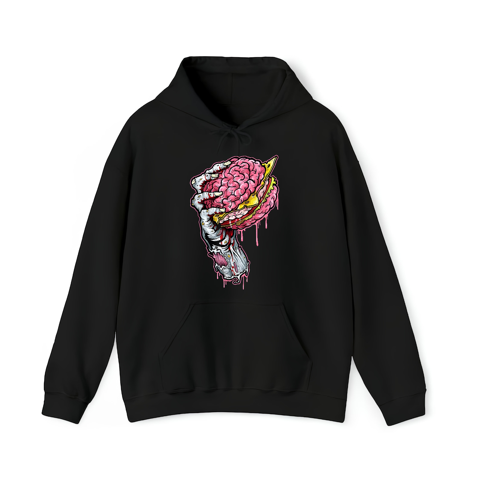 Zombie Brain Hamburger Halloween Horror Humor T-Shirt-TH82093