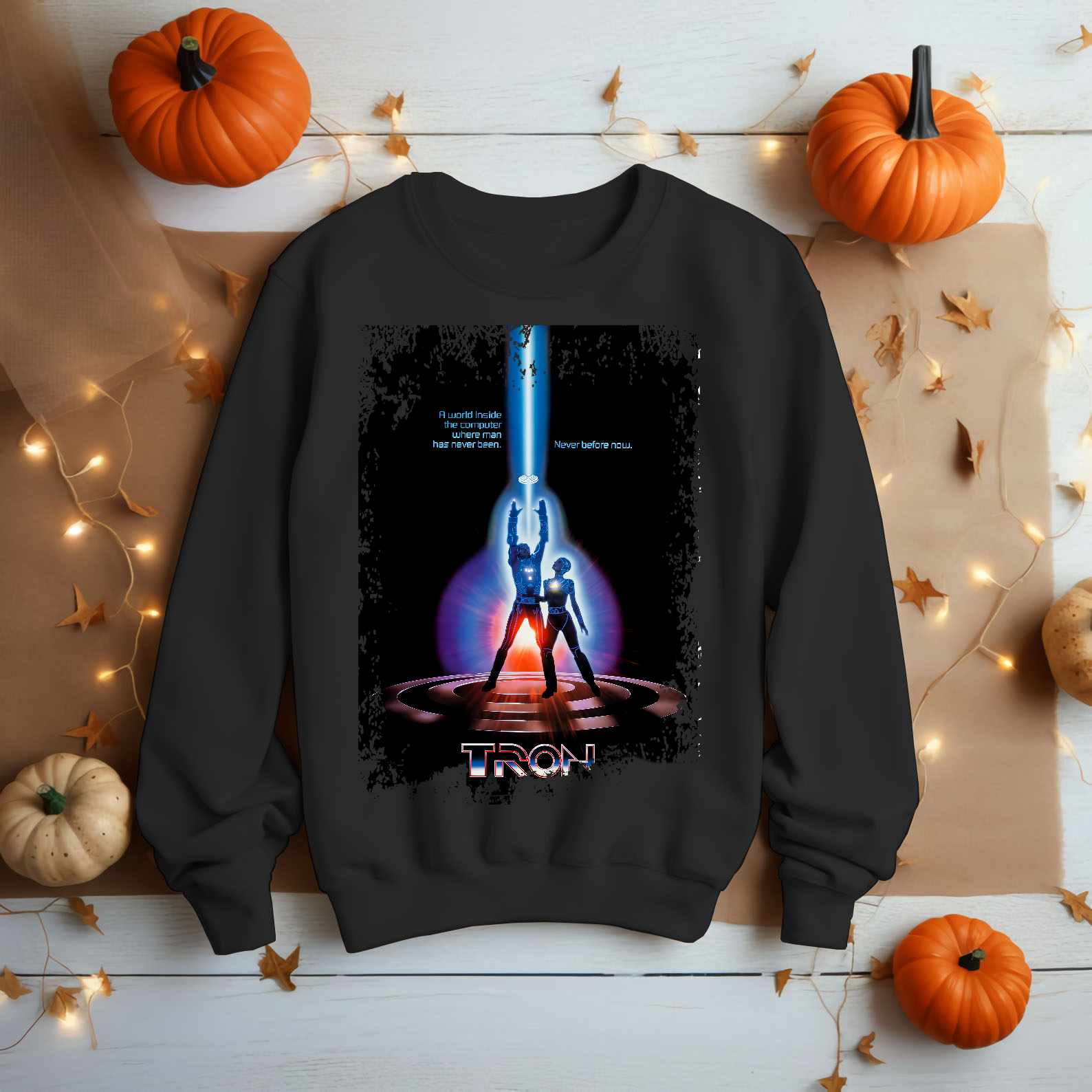 Tron - Movie Poster inspired Unisex Black Shirt - HQ