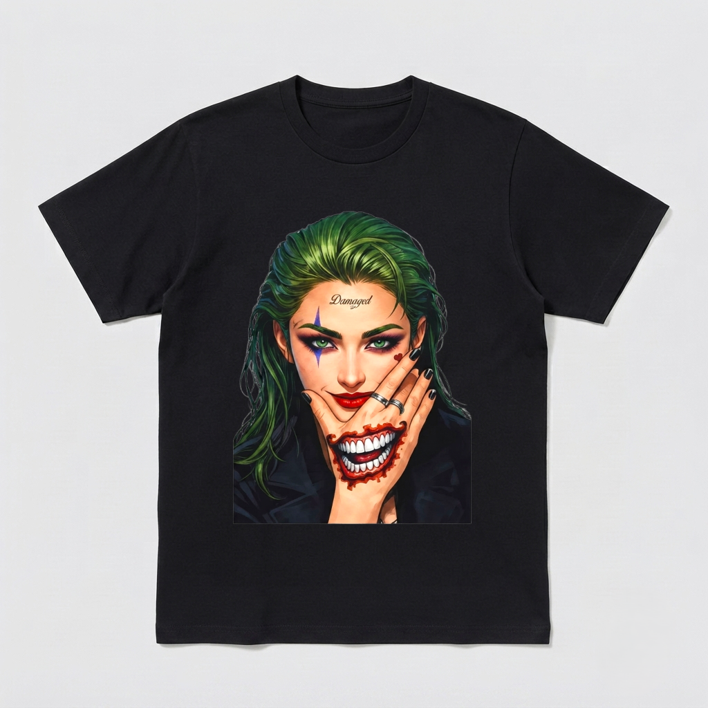 Unisex Cotton Crew Tee Thai woman Joker lingling art 00K fun gift idea