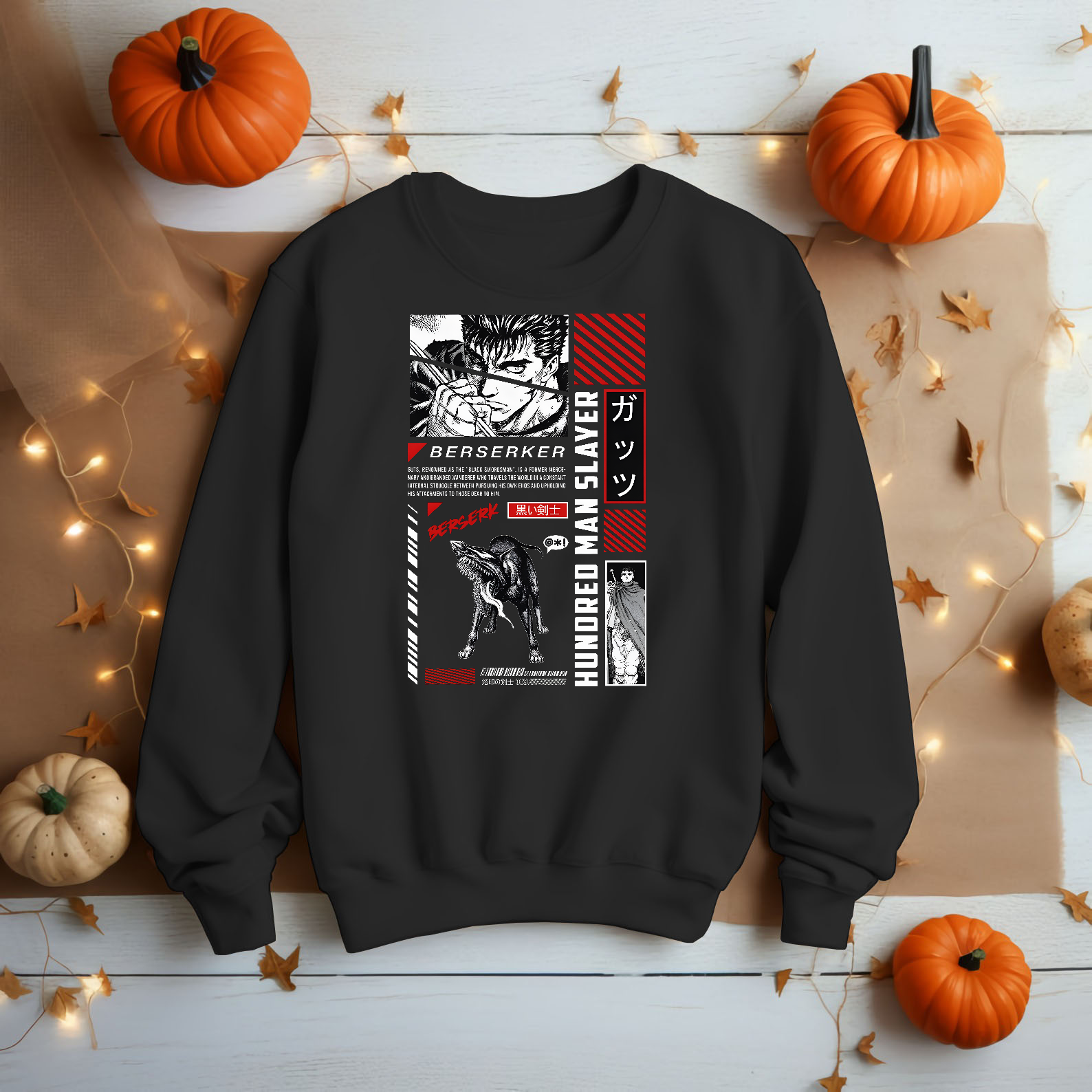 Berserk Anime Berserker Shirt Guts Hundred Man Slayer Graphic All Sizes