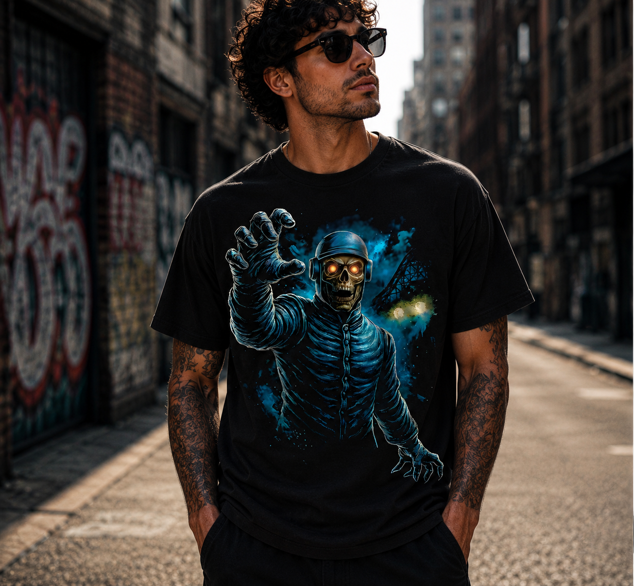 Evil Horror Zombie Unique Halloween Style Unisex Black Printed Shirt