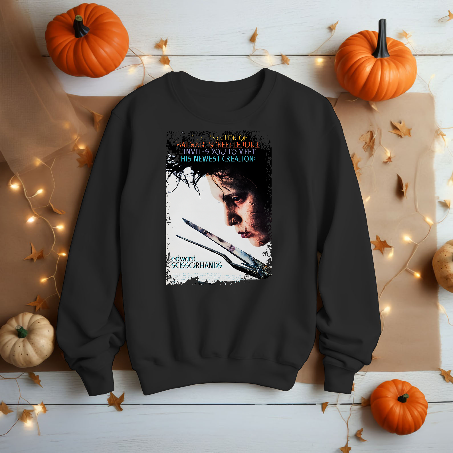 Edward Scissorhands - Movie Poster Inspired Unisex Black Shirt