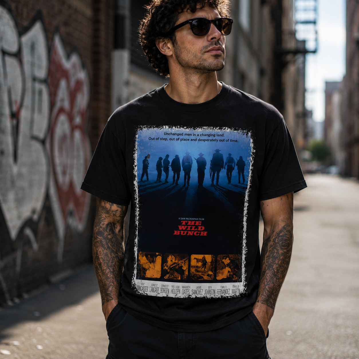 The Wild Bunch - Western Movie Poster inspired Unisex Black Shirt