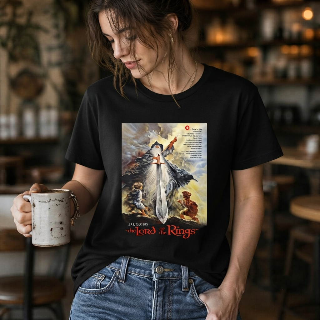 LORD OF THE RINGS 1978 Animated Movie Poster Unisex & Kids Shirt Vintage Retro Tolkien - HQ