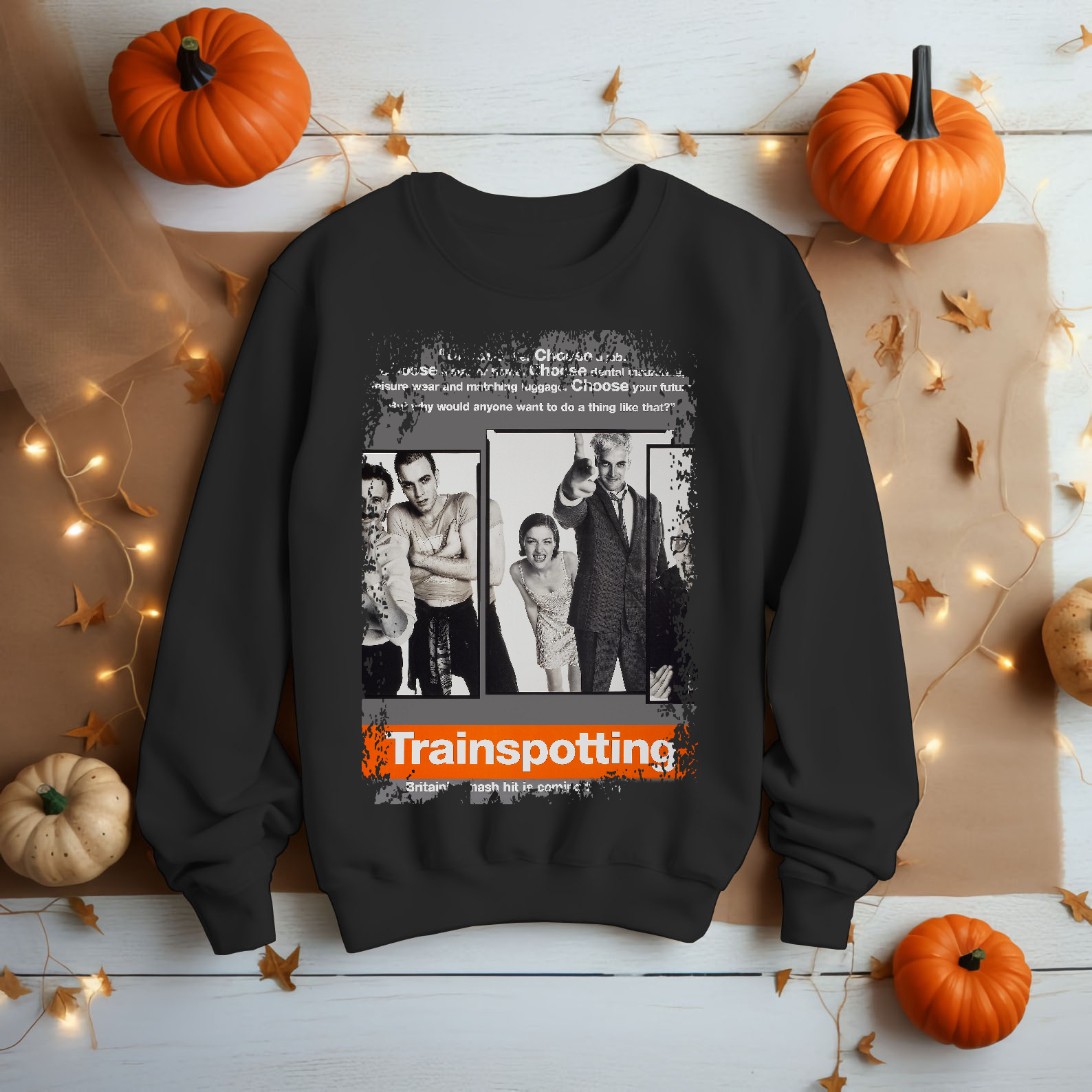 Trainspotting - Movie Poster Inspired Unisex Black T-Shirt - HQ