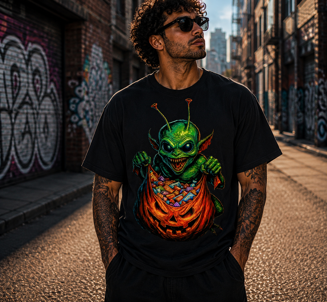Inspired by Gremlins – Candy Stealing Gremlin Dark Art Unisex Shirt